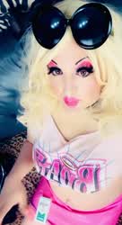 blonde sissy smoking trans gif