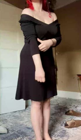 The dress slips off, the slut turns on
