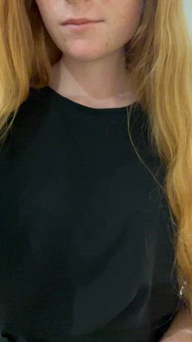 blindfolded femdom redhead gif