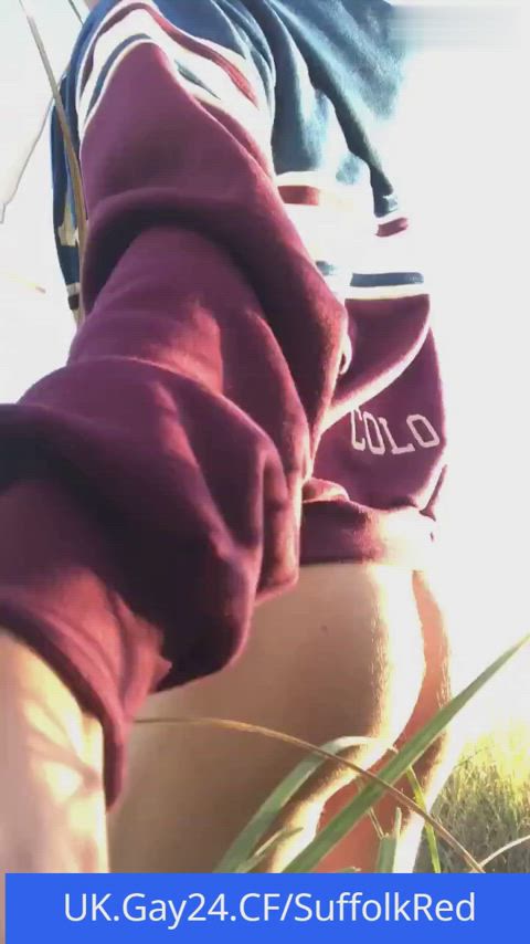british jerk off outdoor redhead teen gif