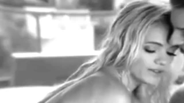 Lesbian sensual kissing and licking tits