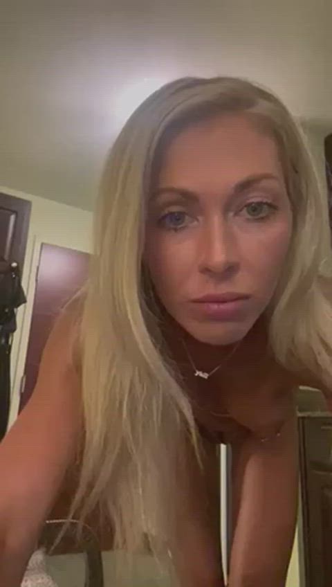 blonde delivery exhibitionism gif