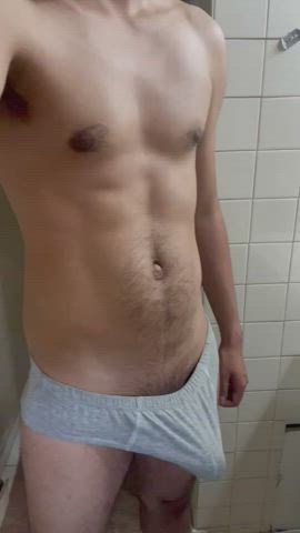 Revealing my thick veiny cock