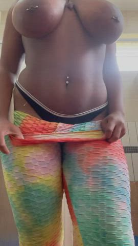 Ass Boobs Ebony Gym gif