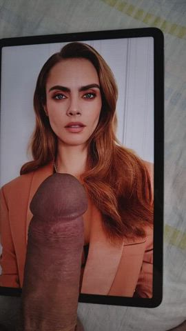 cara delevingne cockslap goddess sex toy small tits titty fuck gif