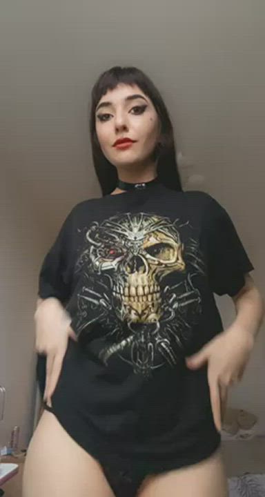 Cute Goth Tits gif
