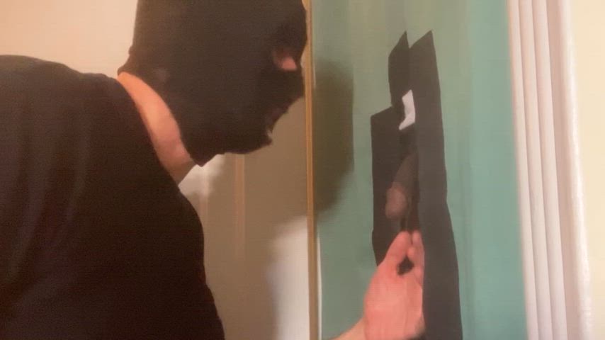 bbc blowjob glory hole gif