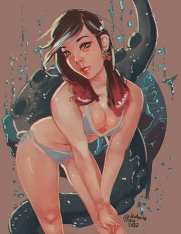 Art Asian Bikini Cute Micro Bikini gif