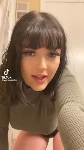 cute girls homemade pretty smile starlet teasing teen tiktok tits gif