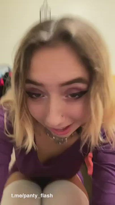 Halloween Panties Upskirt gif