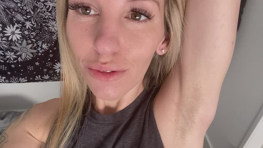 Showing off my prickles in my sleeveless shirt