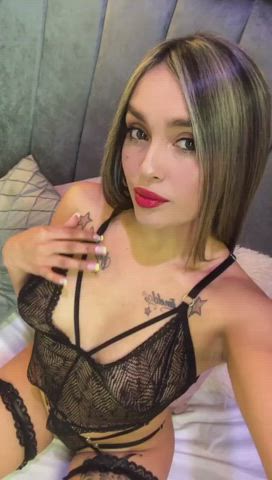 big ass big tits latina lingerie tattoo gif