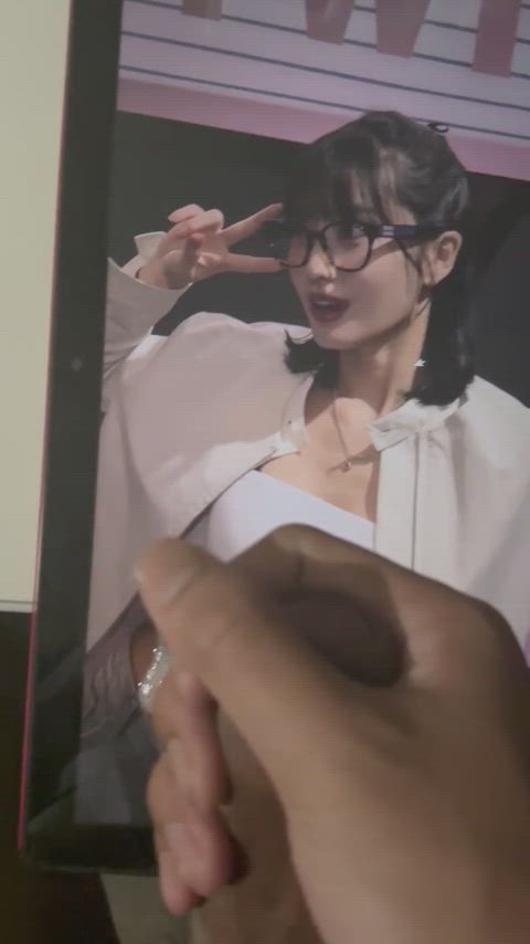 belly button cum korean tribute gif