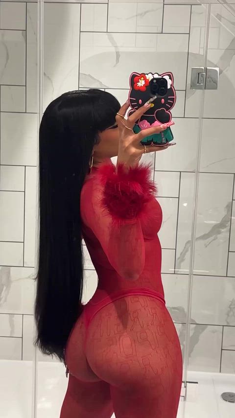black ebony megan thee stallion gif