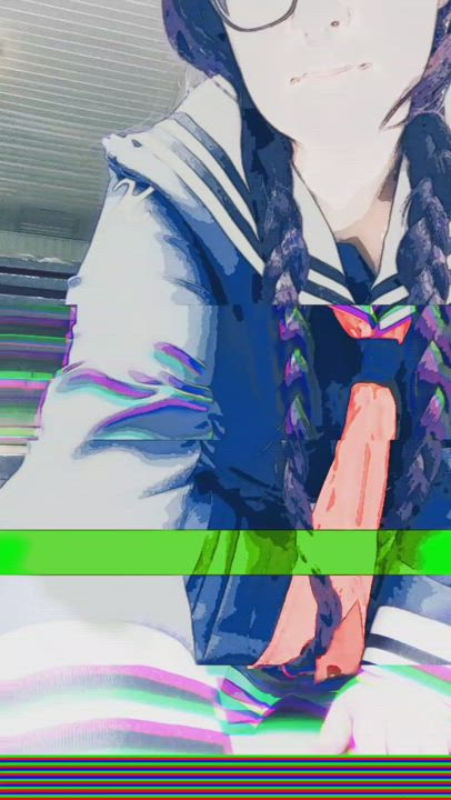 Anime Cartoon Chubby Cosplay Nerd Rule34 gif