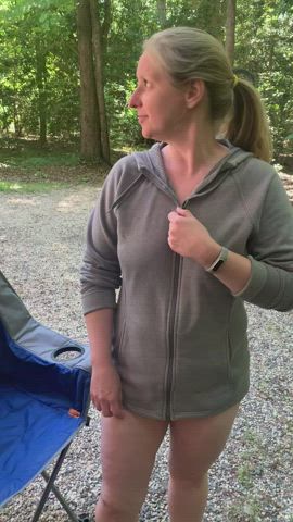 Flashing Public Wife gif