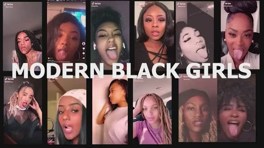 Interracial ebony TikTok Splitscreen