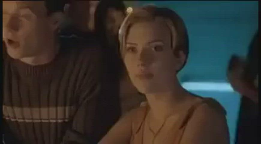 scarlett johansson sexy short hair gif