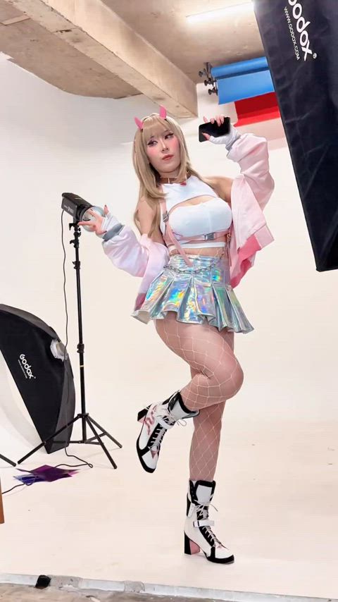 asian cosplay workout gif