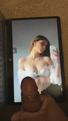 Cock Cum Cum On Tits Cumshot Friends gif