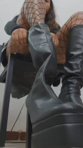 I'll put on my boots to punish you [domme]