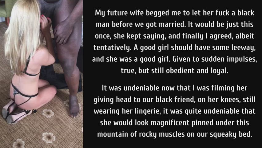 A good girl on her knees [Interracial] [Cuckold]
