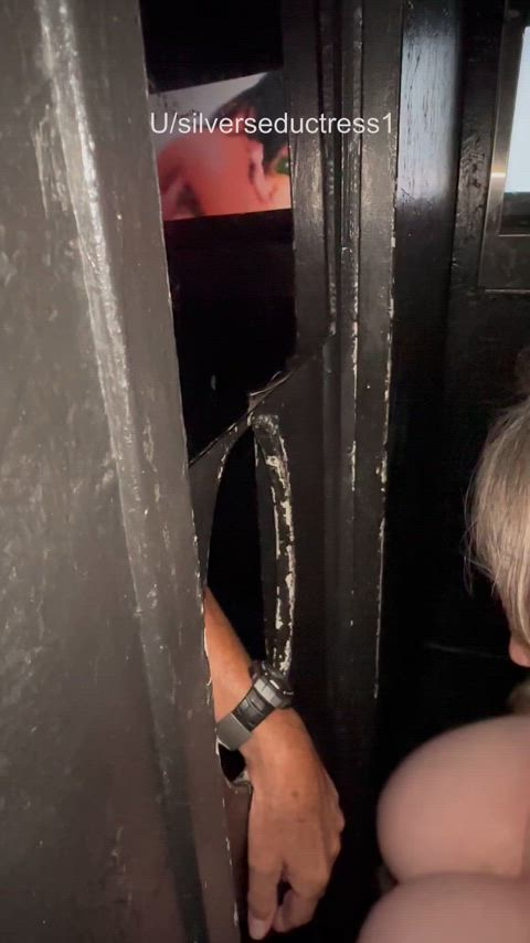 big tits glory hole milf natural tits stranger gif