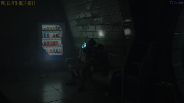 Tracer riding in the subway (polished-jade-bell, Volkor) [Overwatch]