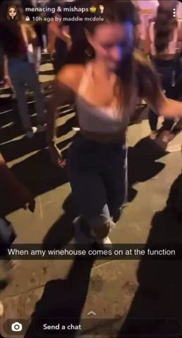 dancing genevieve gandi redhead white girl gif