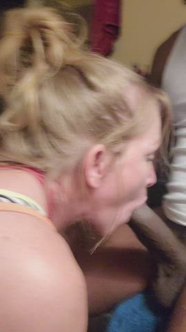 big dick blonde blowjob gif