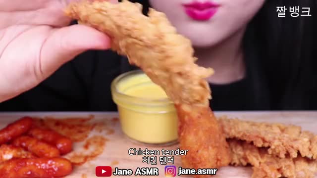 제인_치킨 떡볶이 먹방-4