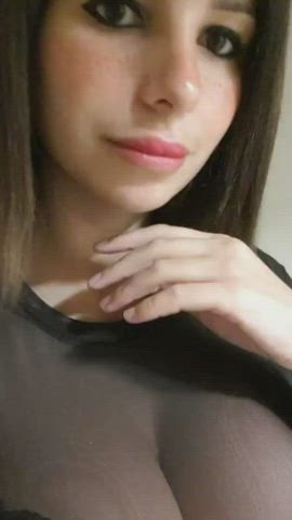 big tits brunette tiktok gif