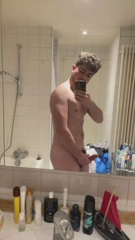 bwc big dick cock cute male masturbation masturbating nsfw solo teen gif