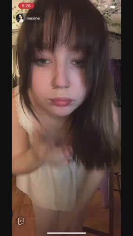 flashing nipple nipslip tiktok tits gif
