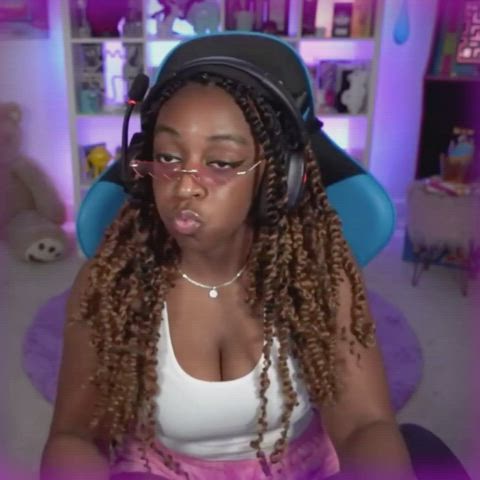 big tits busty cleavage close up clothed compilation ebony gif