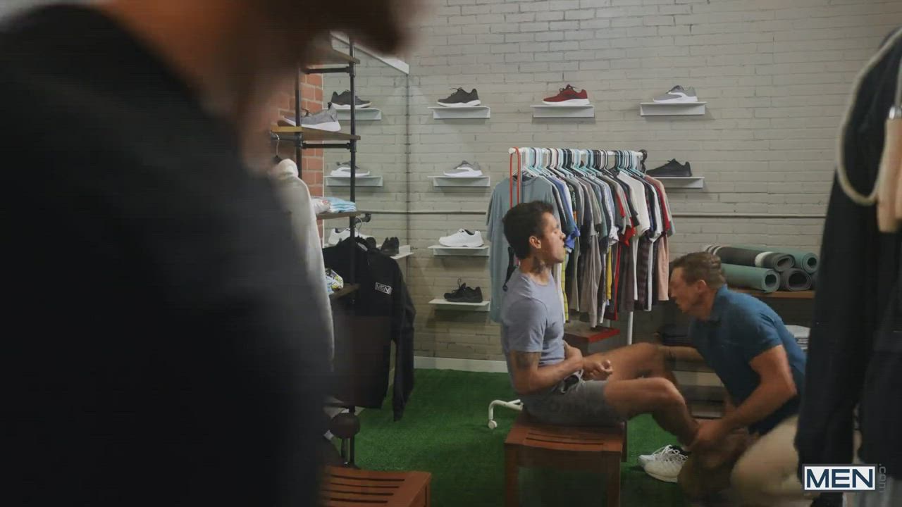Getting a foot long at the shoe store