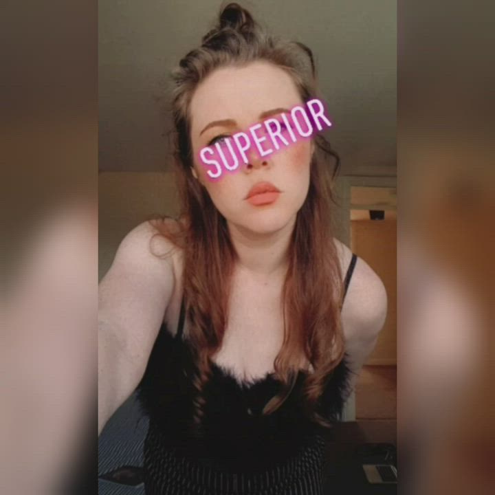 Femdom Goddess Humiliation Redhead Worship gif