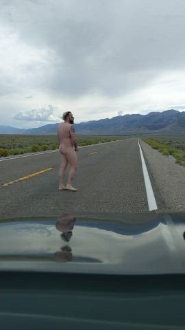 Cumming on the highway!