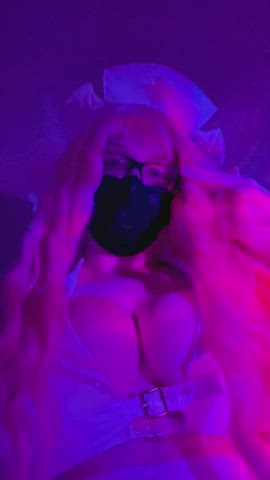 bbw cosplay costume girlfriend jiggling nurse pawg tiktok tits gif