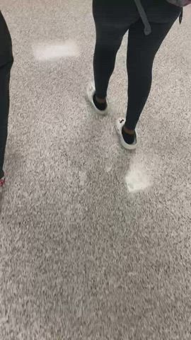 Ass Candid Leggings Teen gif