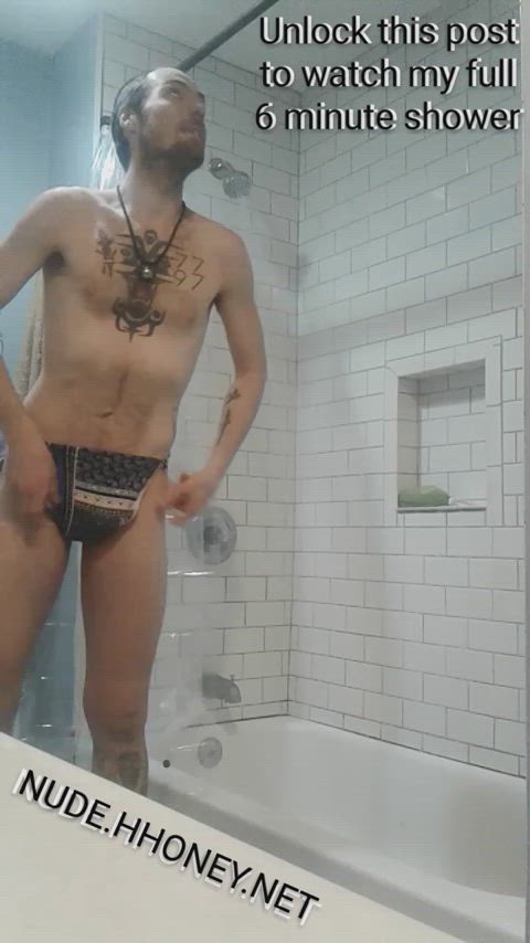 bong candid hairy hairy armpits hairy chest hairy cock male shower smoking soapy