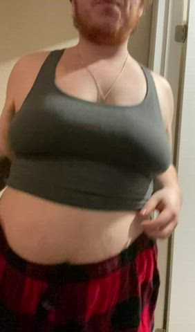 boobs bouncing tits titty drop trans man gif