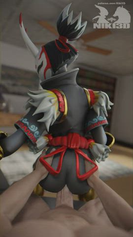 3D Animation Ass Clapping Big Dick Hardcore Riding Rough Rule34 Sex gif