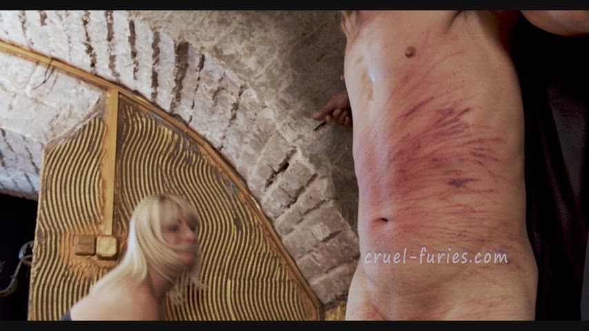 bdsm blonde cbt domination femdom fetish humiliation mistress whipping gif