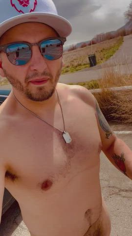 GF dared me to walk fully nude around a parks parking lot, with cars passing by.