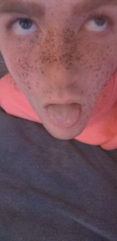 cum in mouth cumshot femboy gif