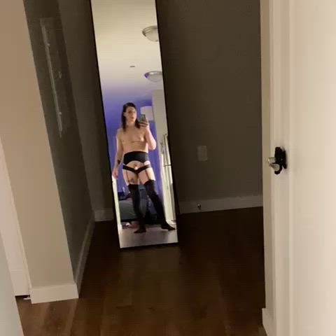 amateur femboy lingerie sissy small tits trans gif