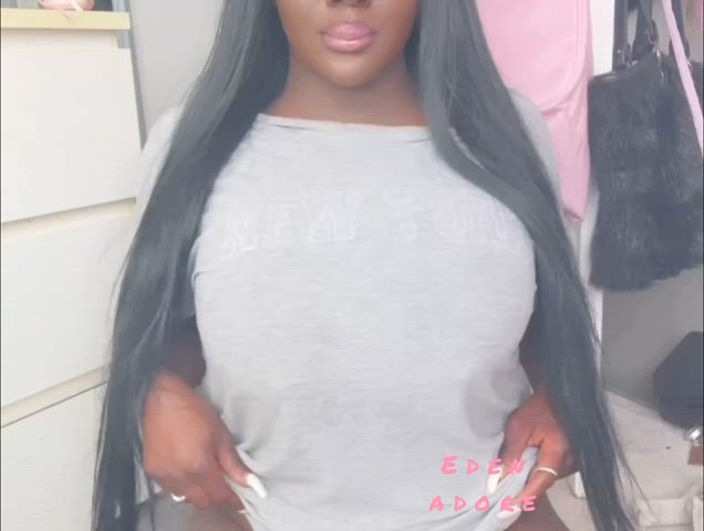 areolas big nipples boobs curvy r/blackpornlegends gif