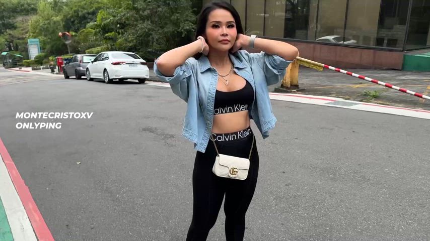 amateur asian big tits hiking pov sfw vlog amateur-girls thick-booty gif