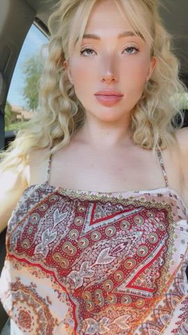 blonde boobs flashing public tits titty drop r/titsworship gif